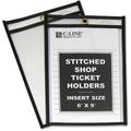 C-Line Products Inc C-Line Shop Ticket Holders Stitched - Both Sides Clear 6 x 9 25/BX 46069