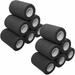 [12 Pack-3 x5Yards] Self Adhesive Bandage Wrap Athletic Tape Sports Tape Wrist and Ankle Wrap Tape Cohesive Bandage for Vet Tape(Black)