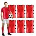 Hibalala 6 Pack Pinnies Vests for Soccer Training Vest Basketball Soccer Training Equipment for Adult Child Sport Supplies - Red