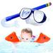 Kids Snorkel Set Snorkel Mask with Premium Dry Snorkel and Anti-Fog Anti-Leak Diving Goggles Snorkeling Packages Professional Snorkel Set for Children Kid