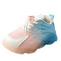 KaLI_store Kids Shoes Girls Sneakers Tennis Running Shoes Breathable Lightweight Walking Shoes White 8.5