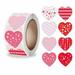 FZM Stickers Funky Heart Roll Stickers Valentine S Day Colorful Heart Shaped Stickers Valentine S Love Decorative Stickers Heart Labels for Wedding Party Stickers