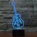 YSITIAN 3D Guitar Night Light Table Desk Optical Illusion Lamps 7 Color Changing Lights LED Table Lamp Xmas Home Love Birthday Children Kids Decor Toy Gift YT03-266