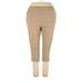 Blair Casual Pants - High Rise Skinny Leg Cropped: Tan Bottoms - Women's Size 18