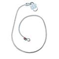 The Colourful Aura Pure Silver Rope Braided Plain Thin Snake Chain Indian Payal Anklet