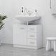 Homgoday Sink Cabinet White 63x30x54 cm Engineered Wood, Under Sink Bathroom Cabinet, Bathroom Floor Cabinet, Basin Storage Cupboard, Basin Unit