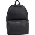 Calvin Klein Men Backpack made of Faux Leather with Exterior Pocket, Black (Ck Black), One Size