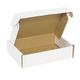 AKAR Strong Die-Cut White Cardboard Eco-Friendly Postal Mailing Boxes for Royal Mail Small Parcel Ideal for Gift Packet DVD Jewellery Size l 300 x 240 x 100 mm (Pack of 100)