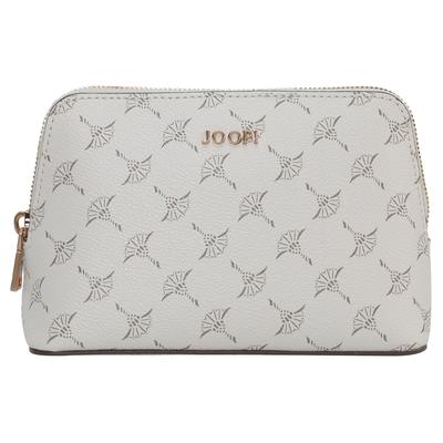 Kosmetiktasche JOOP "cortina 1.0 danai cosmeticpouch mhz", Damen, Gr. B/H/T: 18cm x 12,5cm x 6cm, weiß (sanftes weiß), L