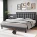 House of Hampton® Fiorindo Solid Wood Platform Bed Wood in Gray | 45.5 H x 79.3 W x 84.3 D in | Wayfair C8E3CF2D34D84F898F6C96405956213B