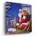 The Holiday Aisle® Roof Top Santa' By Christopher Nick, Acrylic Glass Wall Art, 24"X24" Plastic/Acrylic | 24 H x 24 W x 0.2 D in | Wayfair