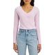 Levi's Damen Long-Sleeve V-Neck Baby Tee T-Shirt, Pink Lavender, M