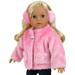 Sophia s Fluffy Pink Faux Fur Coat with Packet and Gem Plus Cozy Earmuff Headband Winter 2 Piece Snow Jacket Accessory Set for 18 Dolls Pink