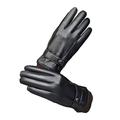 Waroomhouse Men Winter Gloves Warm Men Gloves Men s Winter Gloves Faux Leather Touch Screen Cycling Gloves with Plush Lining Windproof Design Cold for Riding