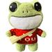 Frog Plush 11.8-inch Frog Stuffed Animal Toy Soft Cute Variety Cartoon Green Frog Plushie with Cloths and Bag Standing Stuffed Frog Gift for Kids Girls Boys Green-d