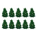 Waroomhouse Mini Christmas Tree Model 10pcs Miniature Christmas Tree Models for Diy Crafts Festive Decor Fine Craftsmanship Holiday Decorating Set