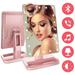 Vanity Mirror with Lights Bluetooth Lighted Makeup Mirror Touch Screen Wireless Audio Speaker Dimmable Light Detachable 10X Magnification Rechargable Power