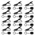 24Pcs Microphone Lapel Tie Clip Universal Mini Lapel Lavalier Microphone Mic Clip Iron Clip Black(12Pcs Clips + 12Pcs Sponge Covers)