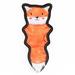 ZippyPaws - Z-Stitch Skinny Peltz No Stuffing Durable Plush Squeaky Dog Toy Fox