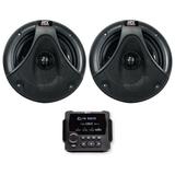 MB Quart GMR-LCD Marine/Boat Receiver w/Bluetooth AM/FM+(2) MTX 6.5 Speakers