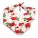 Red Rose Dog Bandanas Soft Cotton Dog Bandanas Scarf Portable Folding Pet Bandanas For Christmas Easter Birthday