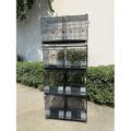 Lot Of 4 Stackable Breeding Cage For Canary Finch Small s (Black)