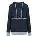 HBFAGFB Hoodies for Women Casual Loose Pet Cat Dog Large Pouch Pullover Comfy Sweatshirt Navy Size XL