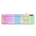 moobody L200 Wired Gaming Keyboard with Backlit LED Mechanical Keys and ABS Pudding Keycaps for PC and TV Gaming