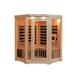 Bluewave Sonoma 3-Person Hemlock Infrared Corner Sauna with 7 Carbon Heaters