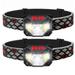 LED Rechargeable Headlamp 2-PACK Waterproof Flashlight Motion Sensor Control Head Lamp 1000 Lumen Bright 30 Hours Runtime USB Headlight for Running Camping Hiking and More