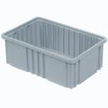 Quantum DG91035GY Plastic Dividable Grid Container 10-7/8 L x 8-1/4 W x 3-1/2 H Gray Lot of 20