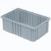 Quantum DG91035GY Plastic Dividable Grid Container 10-7/8 L x 8-1/4 W x 3-1/2 H Gray Lot of 20