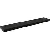 Joel s Antiques Floating Wall Shelf - Wood Decor & Long Shelf For Fireplace Mantel Bookshelf Bedroom & Farmhouse - Wall-Mounted Rustic Stand Wooden Hanging Display - Black 60 X 8 X 2