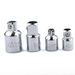 4pcs CVR Socket Bit Impact Driver Adapter Reducer Set Ratchet Wrenches Socket Adapter Reducer Converter Set 1/4 3/8 1/2 (Silver)