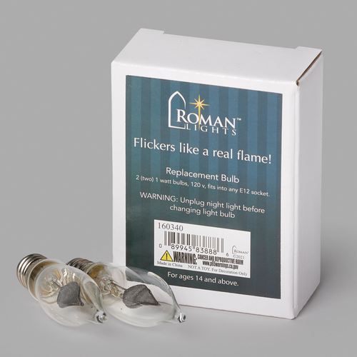 Replacement Flicker Bulbs Clear 2 Piece Set, 2 Piece Set, Clear