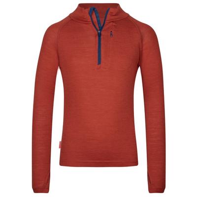 Trollkids - Kid's Lofoten Half Zip - Merinoshirt Gr 110 rot Image