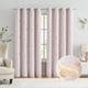 Jubilantex Blush Pink and Gold Butterfly Blackout Curtains 95" Length for Baby Girls Nursery Bedroom 80% Blackout Grommet Window Treatment,1 Pair