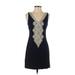 Lilly Pulitzer Casual Dress - Sheath V Neck Sleeveless: Blue Print Dresses - Women's Size 00