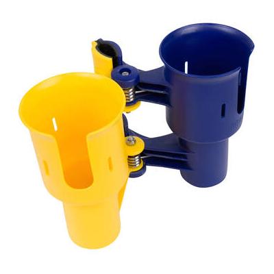 RoboCup Clamp-On Dual-Cup & Drink Holder (Yellow & Navy) 07-124-YN