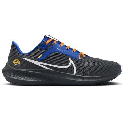 Unisex Nike Anthrazit Los Angeles Rams Zoom Pegasus 40 Laufschuh Image