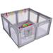 Himimi Baby Playpen Activity Center Safety Gate Plastic in Gray | 27 H x 50 W x 50 D in | Wayfair US01+WWMM005142_GR_S