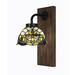 Fleur De Lis Living Oxbridge 1-Light Wall Sconce Glass/Metal in Black | 12 H x 7 W x 9.25 D in | Wayfair 7049003EDCF84756AFAAC8A589720C95