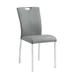 Ebern Designs Maezlyn Metal Side Chair in Faux Leather/Upholstered/Metal in Gray | 37 H x 17 W x 24 D in | Wayfair 10037378EEDF4C37B8719728071672F5