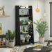 Millwood Pines Aveer 63" H x 26.8" W Standard Bookcase Wood in Black | 63 H x 26.8 W x 8 D in | Wayfair 1F8F046294E84CE2AAB5609FE232CA73