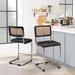 Brayden Studio® Burlinson 24 Counter Stool Upholstered/Leather/Metal/Faux leather in Black | 39.07 H x 18.5 W x 20 D in | Wayfair