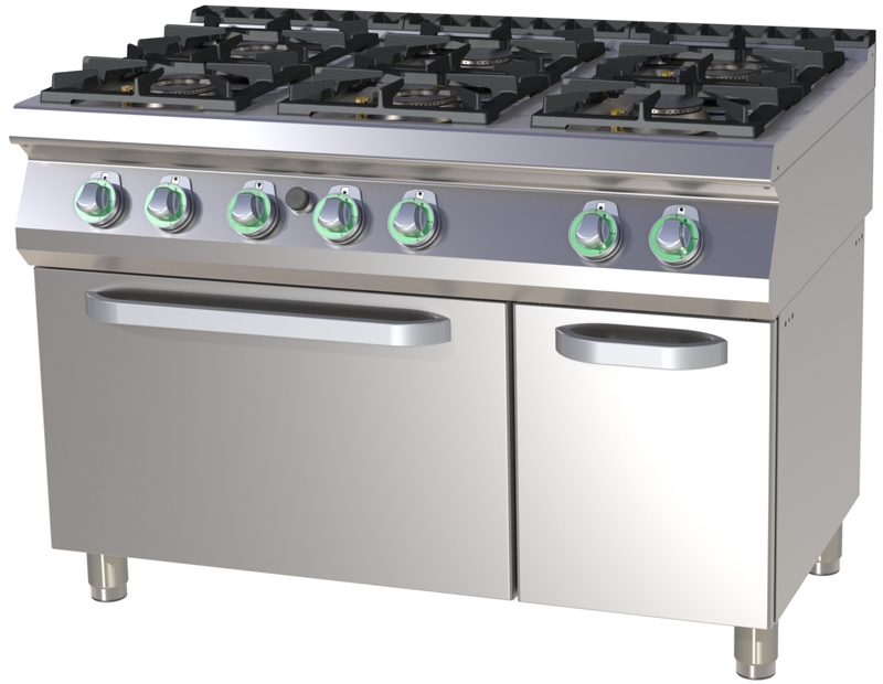 RM GASTRO Thermik Serie 700 Gasherd mit Elektro-Backofen SPT-780/21GE Image