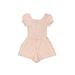 Caution to the Wind Romper: Pink Stripes Skirts & Rompers - Kids Girl's Size 8