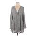 Divided by H&M Cardigan Sweater: Gray Marled Sweaters & Sweatshirts - Women's Size Large