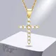 Vnox-Collier avec pendentif croix réglable pour femme Bling AAA CZ Charbon Bijoux de prière