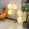 Delord-Lampe LED au Design Simple en Métal Chromé Boule Acrylique Blanche Luminaire Décoratif